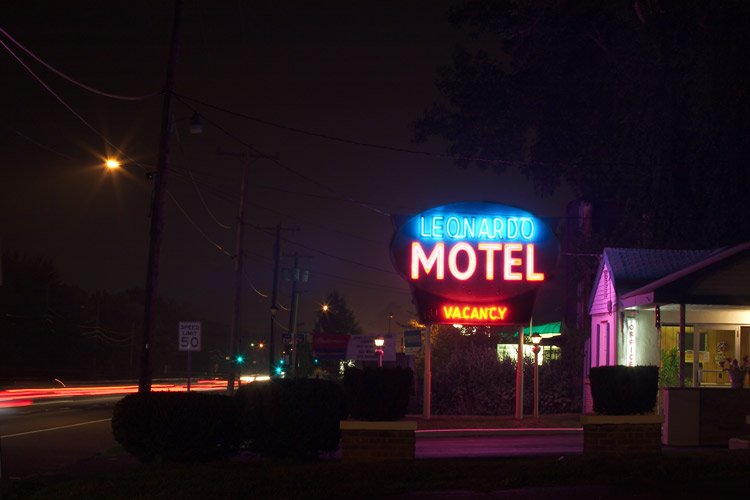 at night