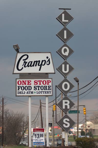 Cramp's Liquors sign