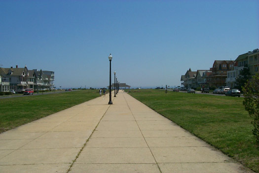 Looking back toward the ocean