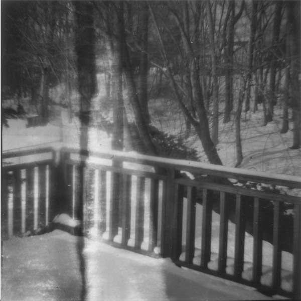 Snow on the back deck