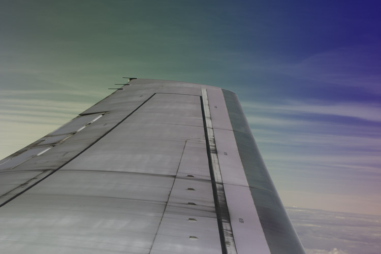 The view over the wing