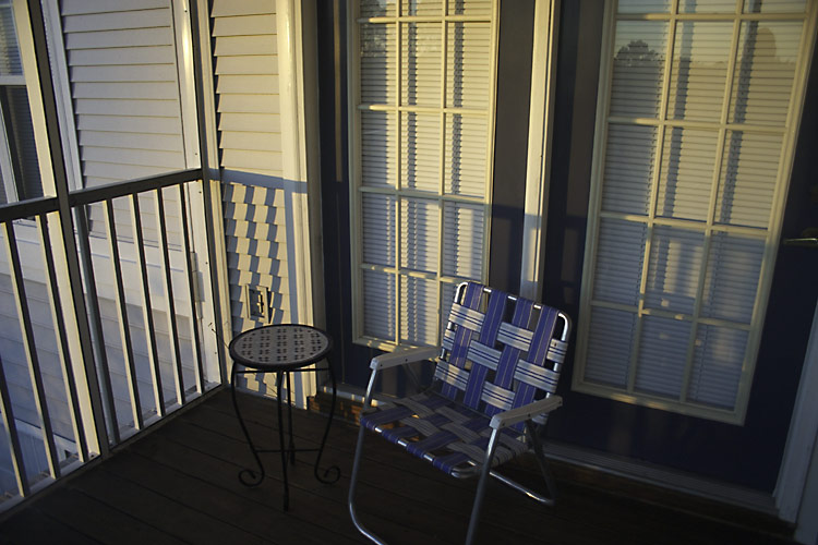 The screened porch, view one