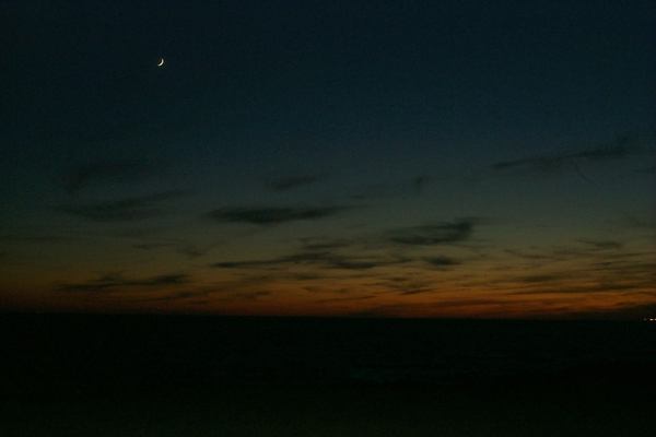 Sunset Beach, and the Moon