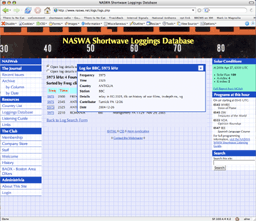 NASWA loggings database page