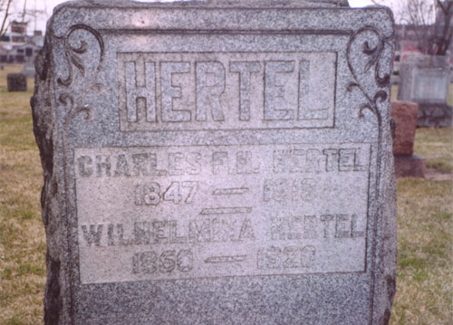 Charles F. H. Hertel 1847-1913; Wilhelmine Hertel 1850-1920
