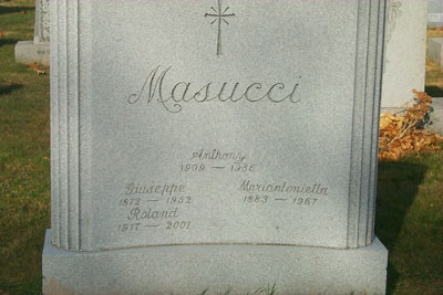 [ Masucci headstone, Calvary Cemetery, Paterson NJ ]