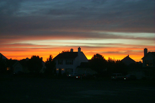 [ sunset as seen from our driveway ]