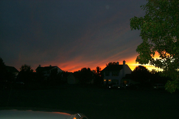 Getting darker in the driveway