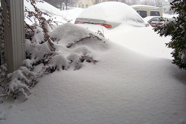 Final drifting onto porch