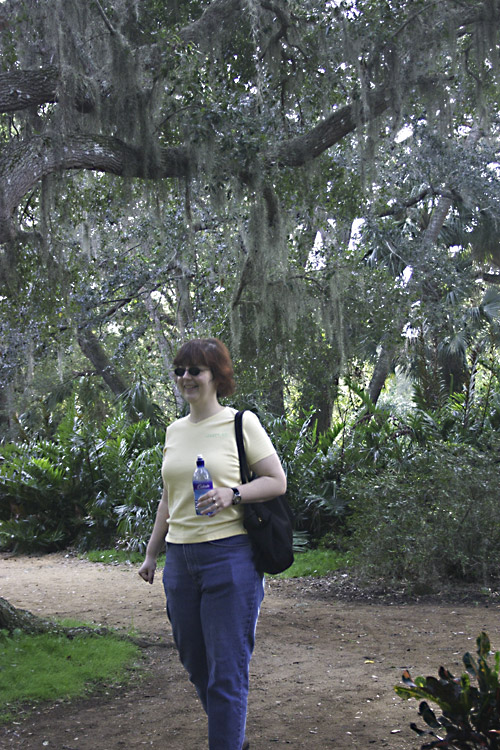Laura under the moss